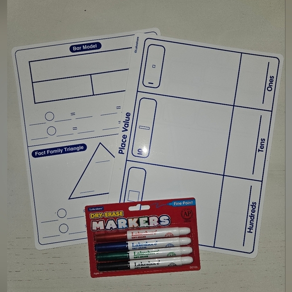 Lakeshore Math Learning Set. Multiplication Dominoes. Dry Erase Sheets. Numbers - Picture 3 of 5
